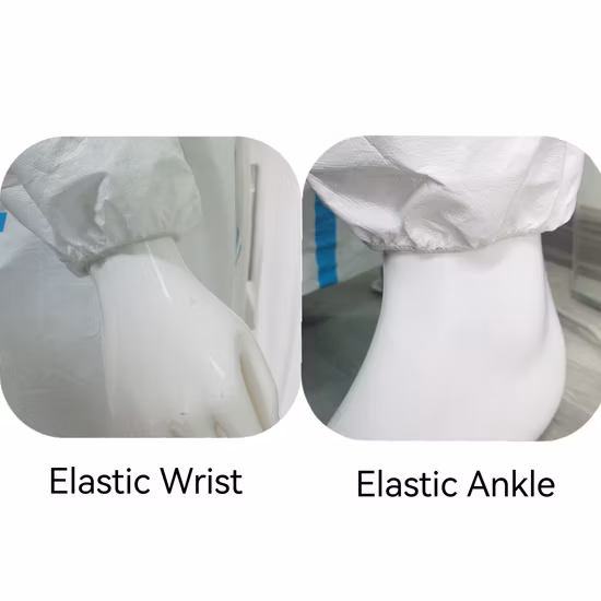 65g White Disposable Protective Suit with Foot Coversantibacterial, Waterproof and Breathable