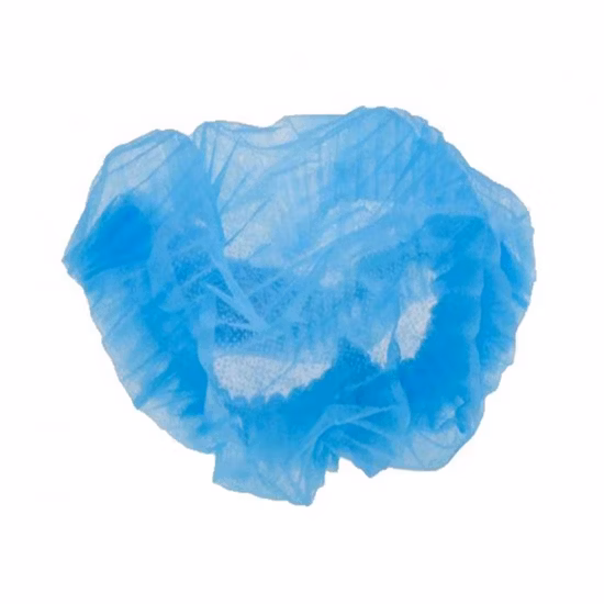 Nonwoven/SMS/PP/Round/Crimped/Pleated/Strip/Disposable Clip Mop Cap PE Bouffant Shower Bathing Hotel Cap