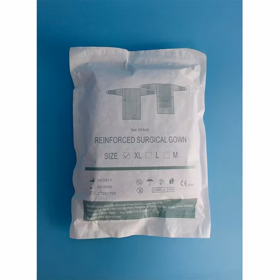 PP/CPE/SMS Disposable Reinforced Surgical Isolation Gown for Hospital Laboratory/Food Industry Healthcare with FDA 510K CE Level 3 Certification