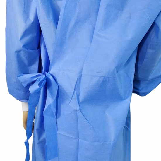 SMS Non Woven Gown Medical Protective Clothing Reinforced Surgical Fluid-Resistant Disposable Gowns