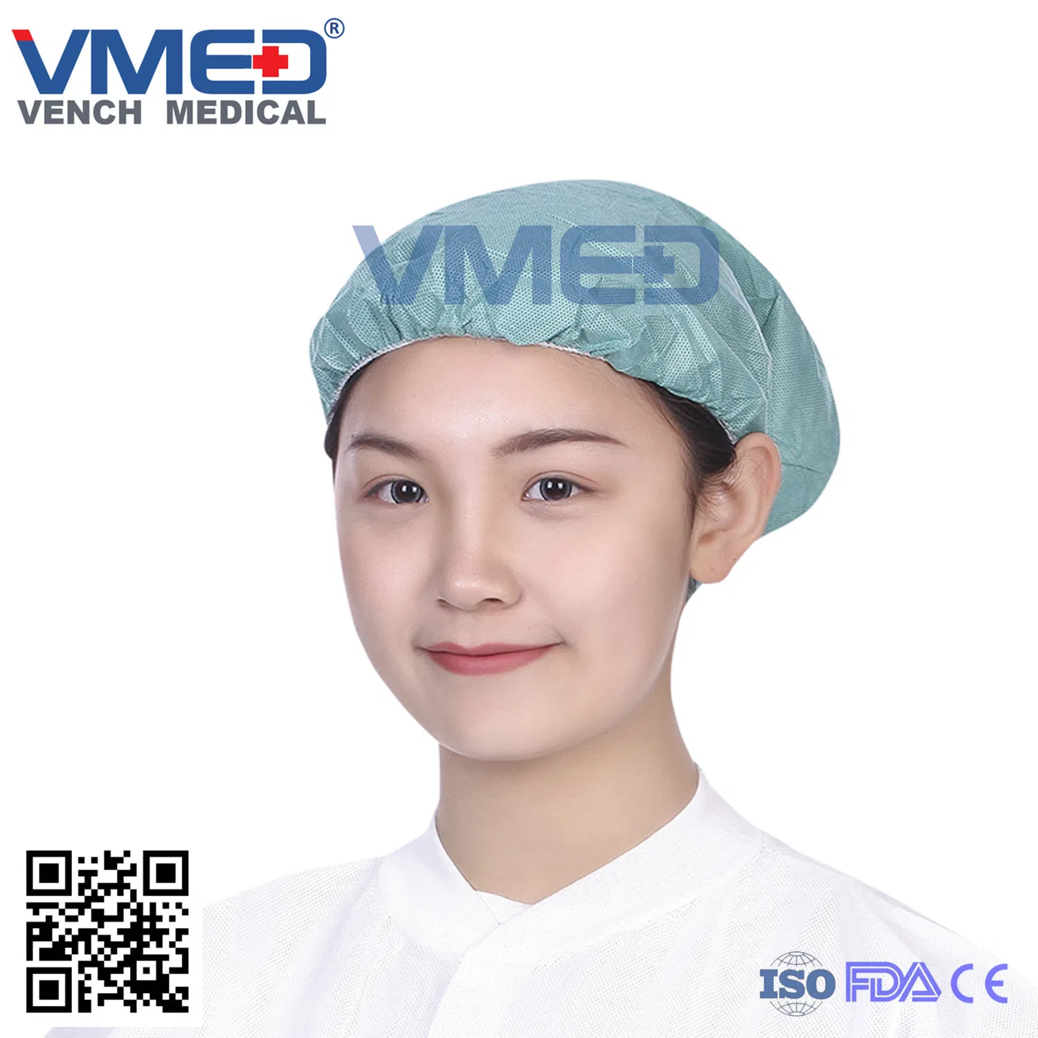 Medical/Surgical/Protective/Operation/Space/ Surgeon Cap/ Round Cap, Disposable Non-Woven Hood with Face Mask, Disposable Astronaut Cap