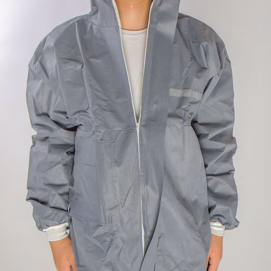 50GSM/60GSM SMS Fabric Disposable Coverall Overall Protective Clothing CE Type 5/6 Safety Suit
