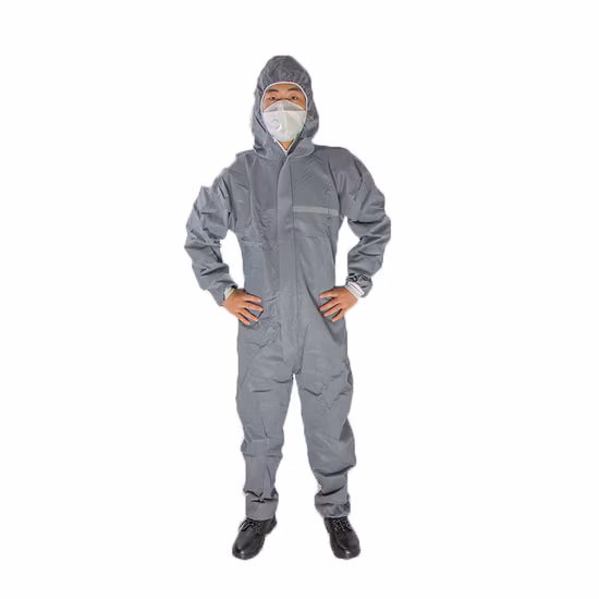 50GSM/60GSM SMS Fabric Disposable Coverall Overall Protective Clothing CE Type 5/6 Safety Suit
