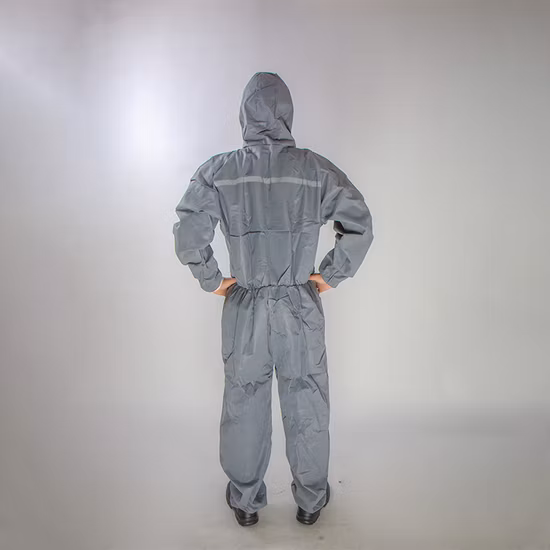50GSM/60GSM SMS Fabric Disposable Coverall Overall Protective Clothing CE Type 5/6 Safety Suit