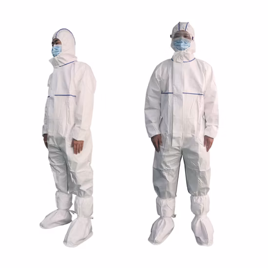 Waterproof Disposable Impervious Coverall Non Woven Workwear Overol PPE Set Suit with Taped Seam