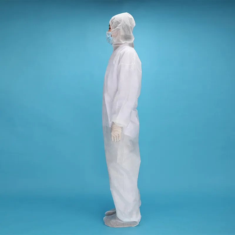 Non-Woven Coverall PPE Isolation Gown Anti-Static Disposable Protection Custom White Cleanroom ESD Suit