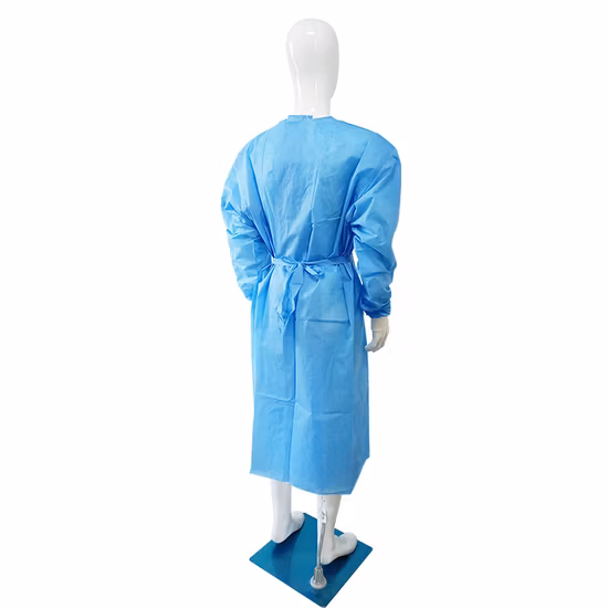 Hospital Disposable 25/30/40/50/60/70 GSM SMS Medical Isolation Gown